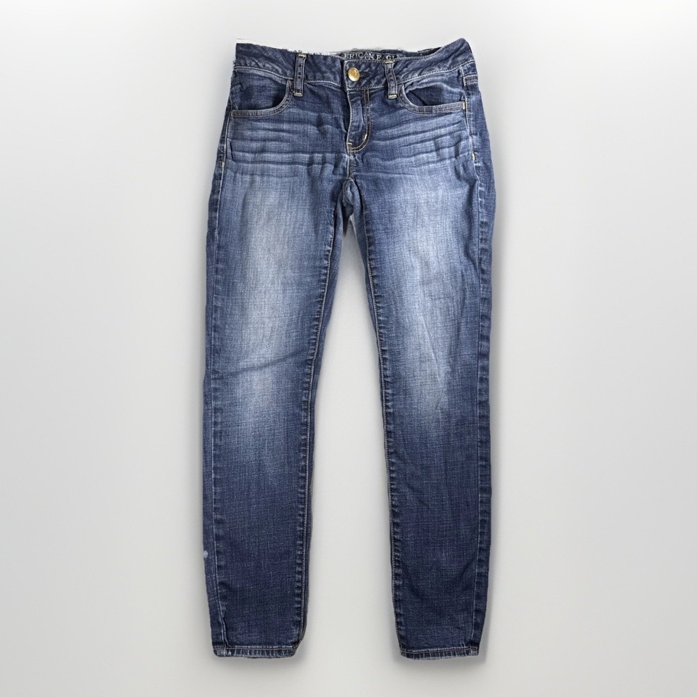 American Eagle Women's Jegging Jeans Blue Stretch Size 4 Short